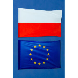 Flaga Polski lub Unii Europejskiej FG