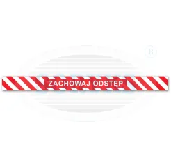 Naklejka podłogowa 95cm zachowaj odstęp NP-ZO