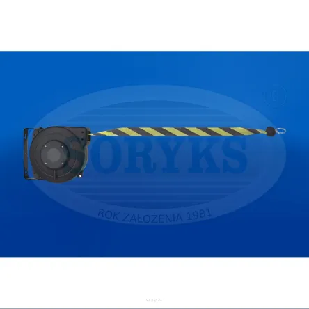 Kaseta ścienna z taśmą 20 m ostrzegawczą żółto-czarną WU-20BY